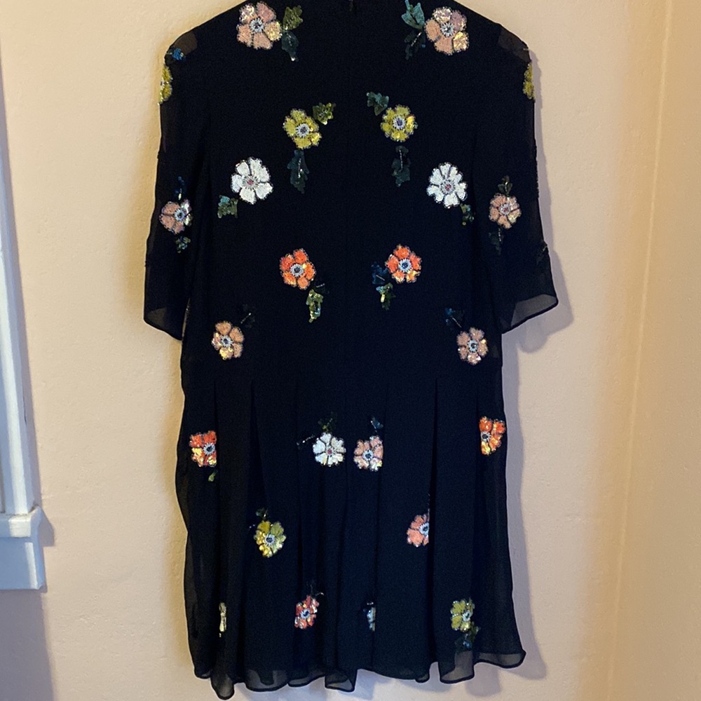 Needle&thread embellished black floral Locket dress size 2 - Picture 9 of 13